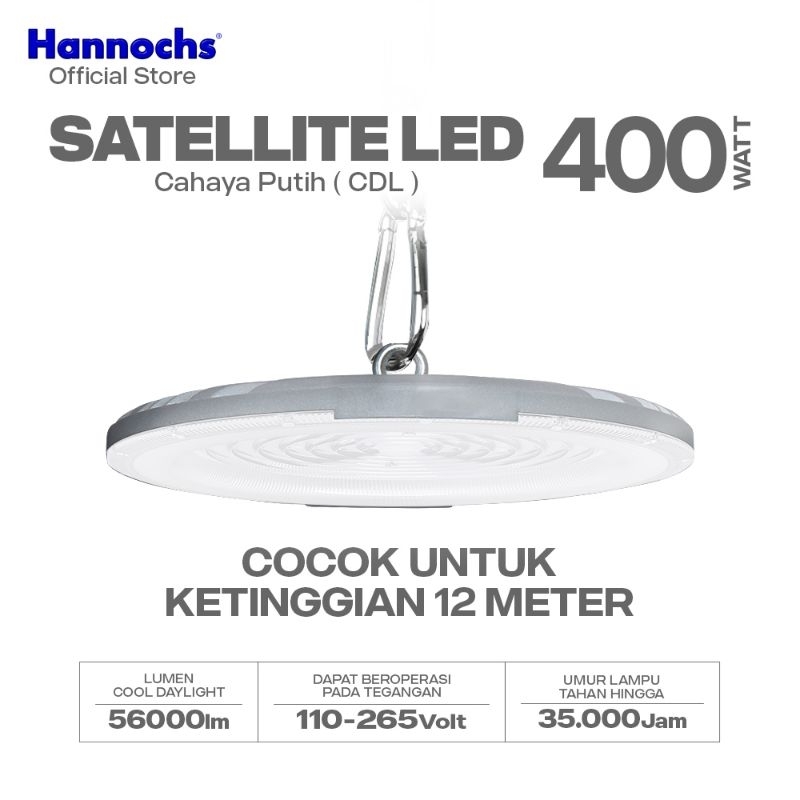 Hannochs Lampu Highbay LED Satelite LED 400W Cahaya Putih - UFO