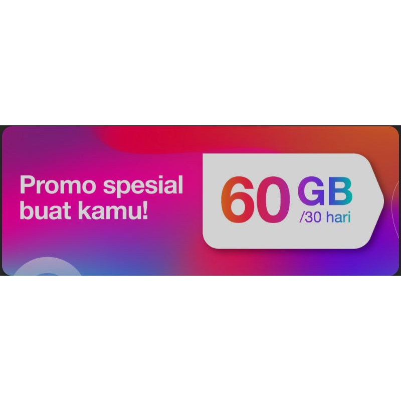 Kartu Tri sakti 35RB 60GB(Permanen(Kartu Saja