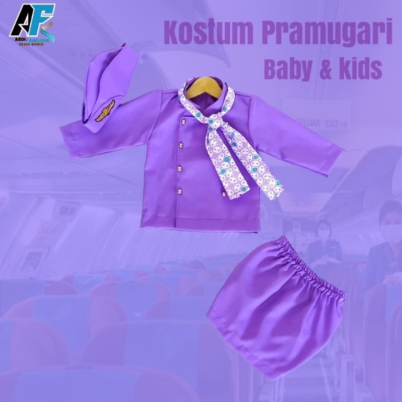 Kostum Pramugari Baby Newborn/Kostum Bayi Unik/Kostum Bayi Photo Drops/Newborn Photo Shoot
