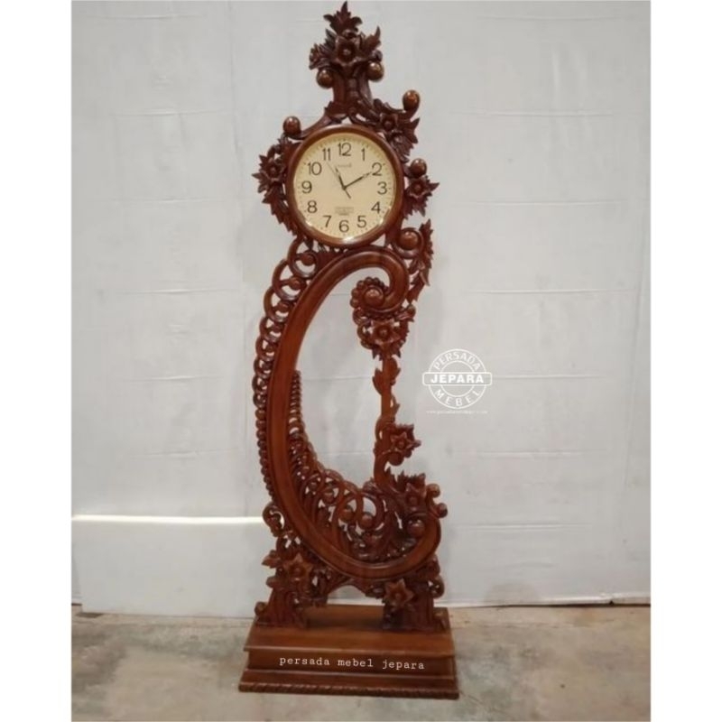 Almari jam jati terbaru / Almari jam jati / Almari jam / Jam hias jati / Jam hias ukir jati jepara /