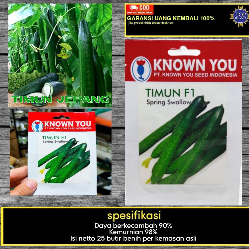 Benih Timun Jepang Spring Swallow, Known You Seed, original packing