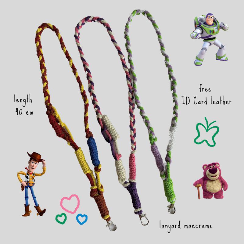 

[beadsbywids] Toy Story Macrame Lanyard ID Card / Gantungan Tali ID Card / Gantungan Macrame