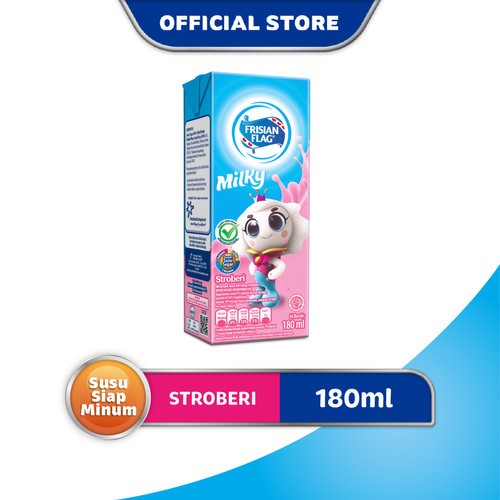 

FRISIAN FLAG UHT MILKY STRAWBERRY 180 ML | SUSU UHT FRISIAN FLAG STRAWBERRY 180 ML