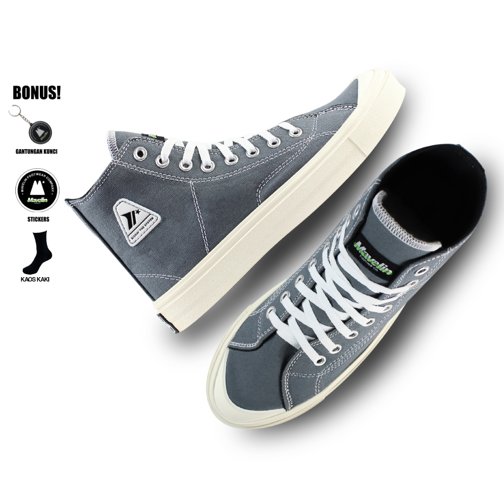 Mavelin - Classic Andro High Grey - Sepatu Sneakers Casual Pria Wanita | Sepatu Original