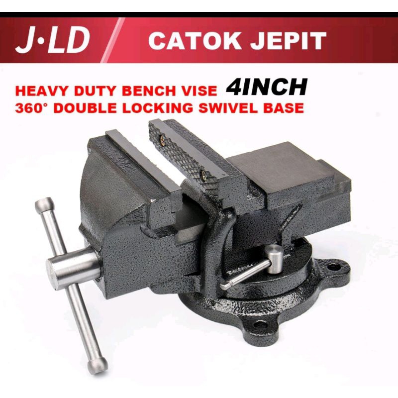 JLD Ragum Catok meja Besi 4 in / 5 in -  Ragum besi duduk