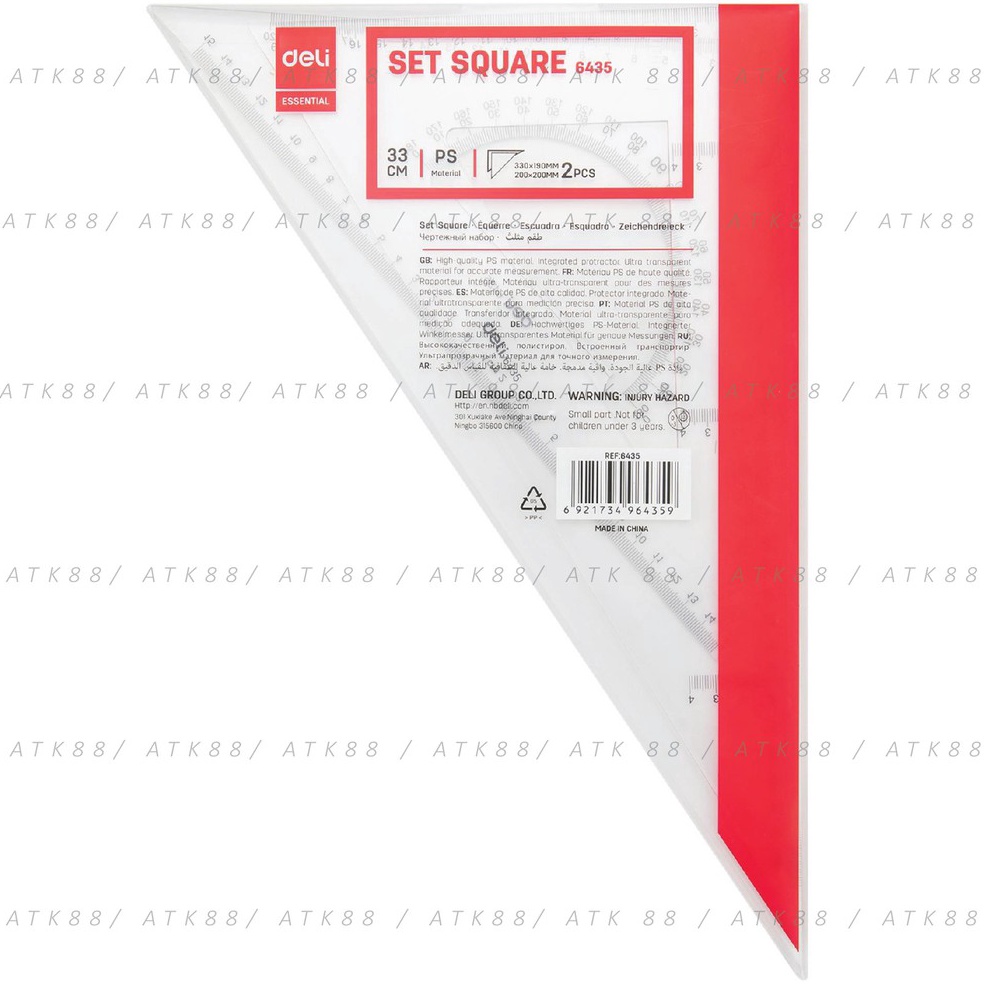 

Harga Sial Penggaris Segitiga eli Set Square 33 m E6435 RGL