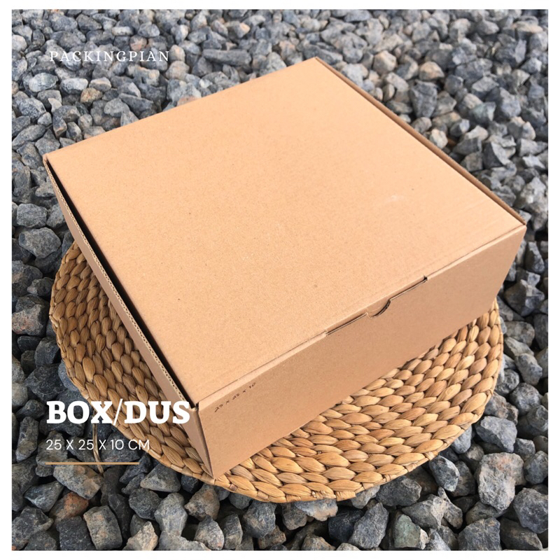 

(25x25x10cm) Dus Die Cut Packing Box Hampers Polos Coklat