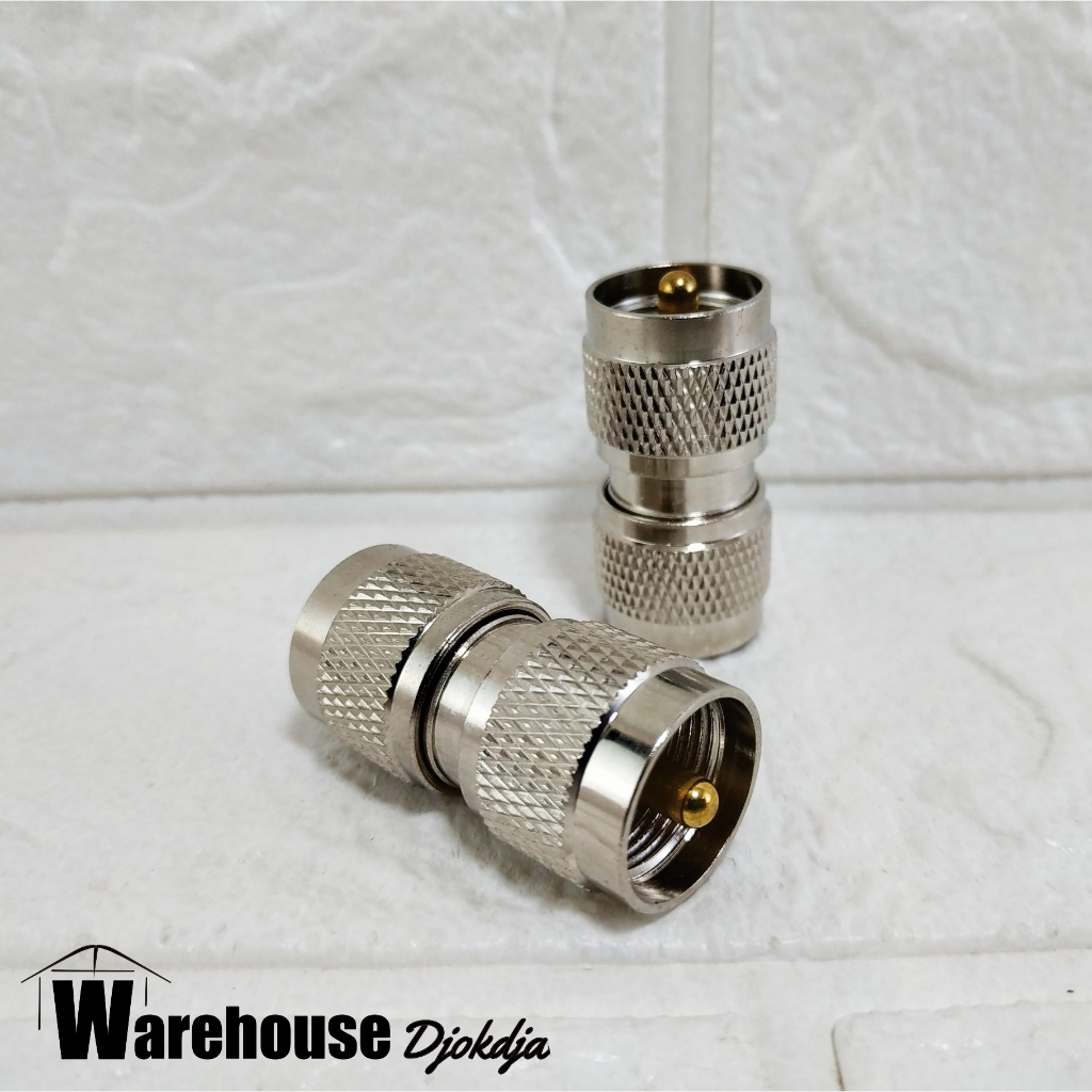 Konektor I PL MALE to PL MALE. Cocok buat menyambung perangkat HT, RIG ke Boster, Antena Dll