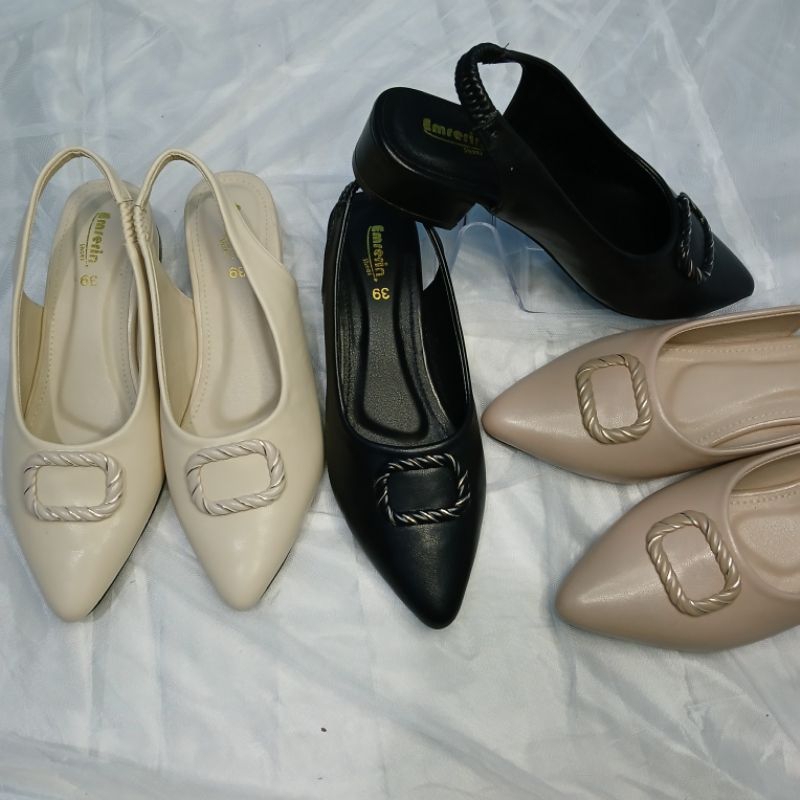 EMRERIN - Elora Sepatu Sandal Mules Hak 3 Cm