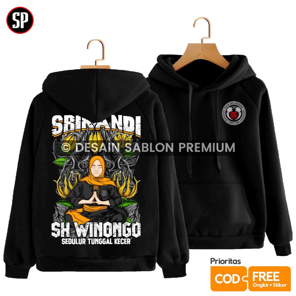 Jaket Hoodie SRIKANDI SH Winongo Terbaru / FREE STIKER - Kaos SHW Winongo STK Madiun