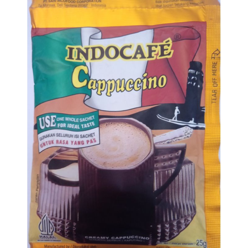 

indocafe cappuccino per renceng isi 10 sachet