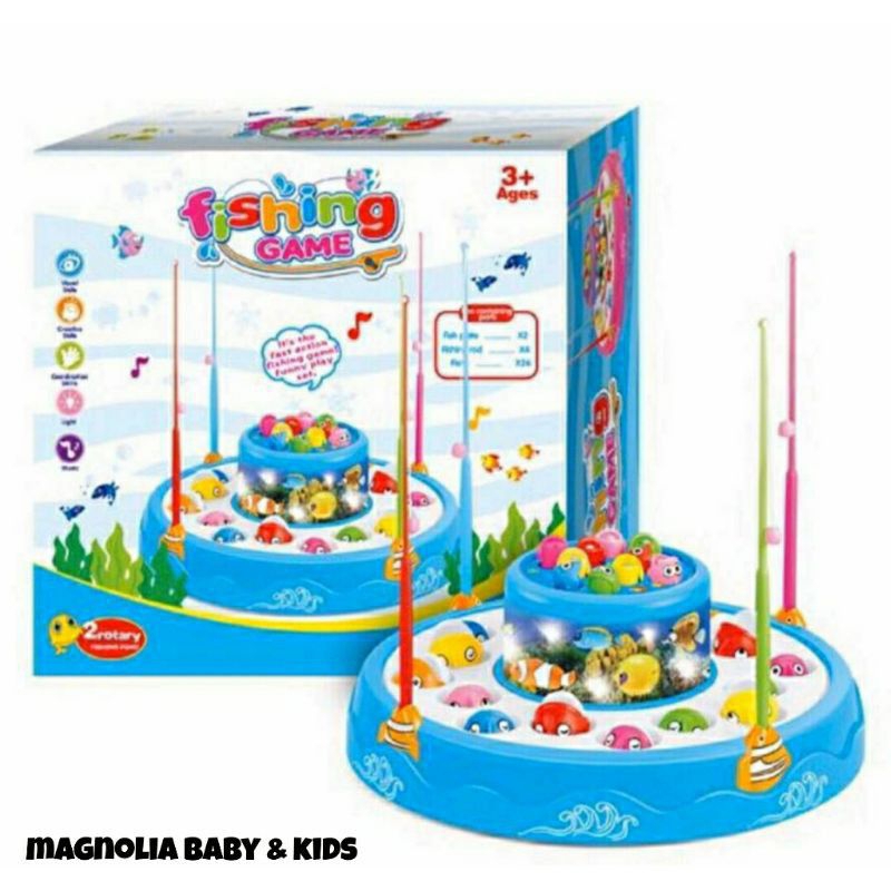 Mainan Anak Fishing Game 2Rotary 8249 Pancingan ikan 2821