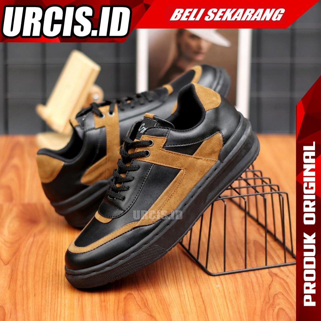 URC Irvine Sepatu Pria Casual Sneaker Kulit Original