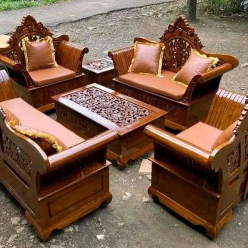 Kursi Tamu Jati Mewah Kursi Tamu Keong Ukir Jati Meja Tamu Mewah