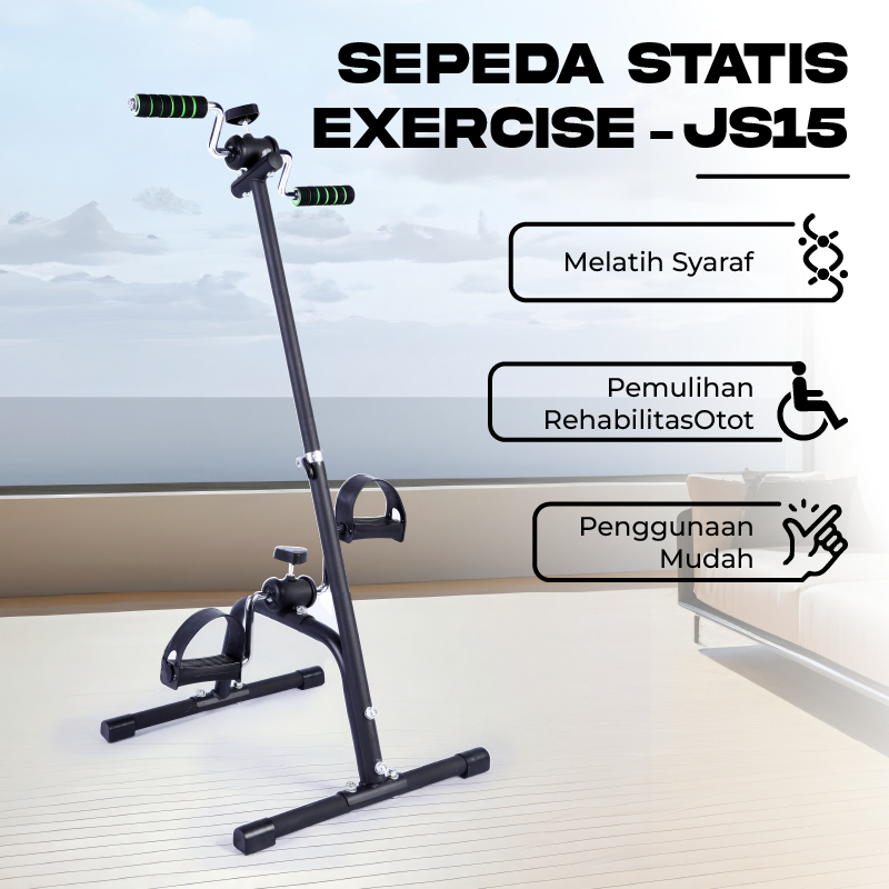 Sepeda Statis Portable-Alat olahraga di rumah Pedal Exerciser Terapi Kaki dan Tangan Sepeda Olah Rag