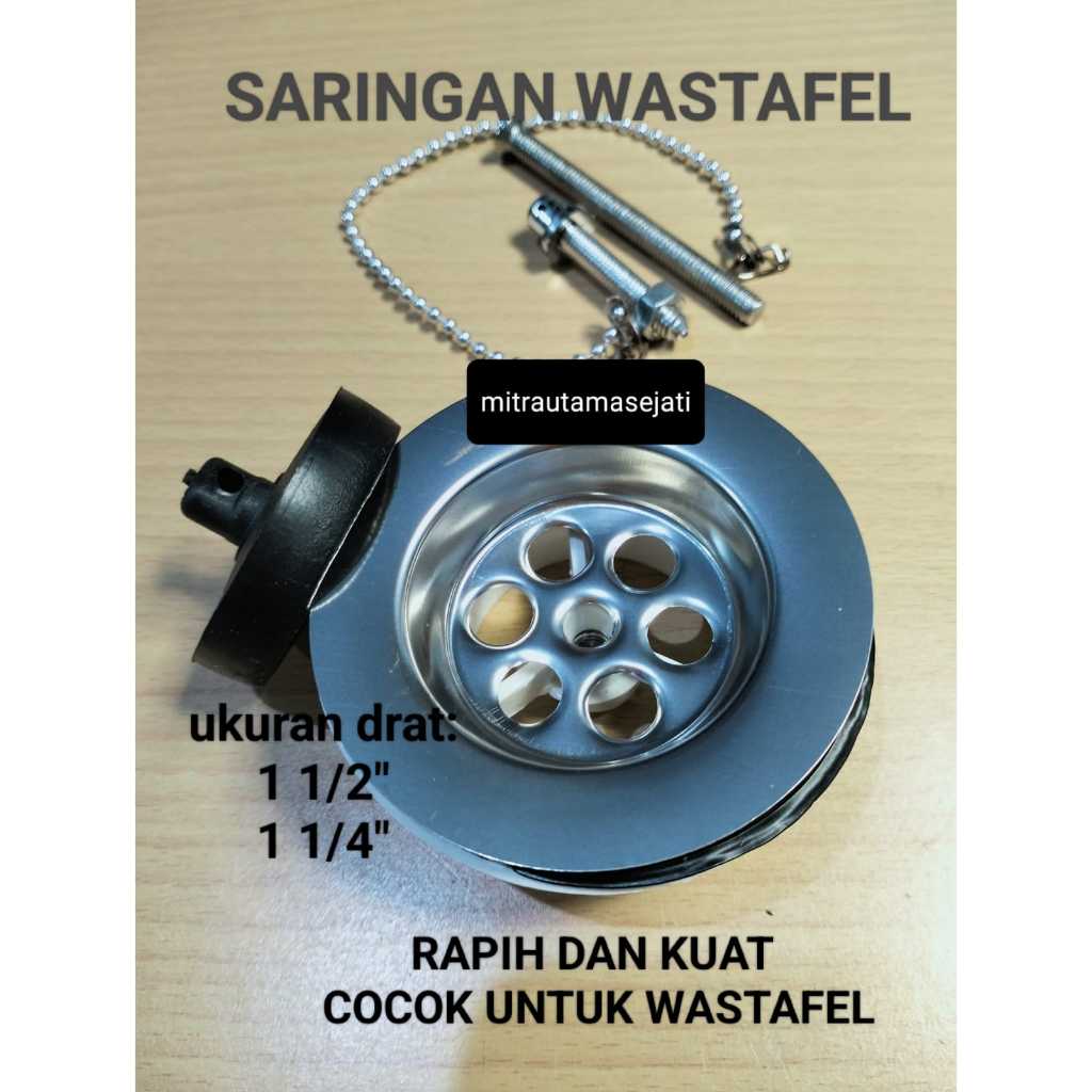 Afur Saringan Bak Cuci Piring 1 1/4 Inch Afur Bibir Stainless