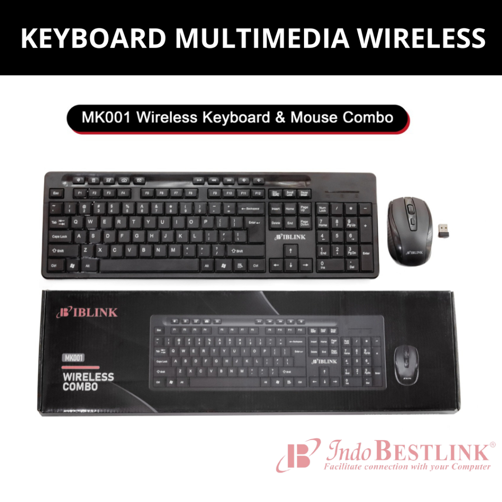 Combo Keyboard dan Mouse Wireless Compact /Combo Keyboard + Mouse Ib