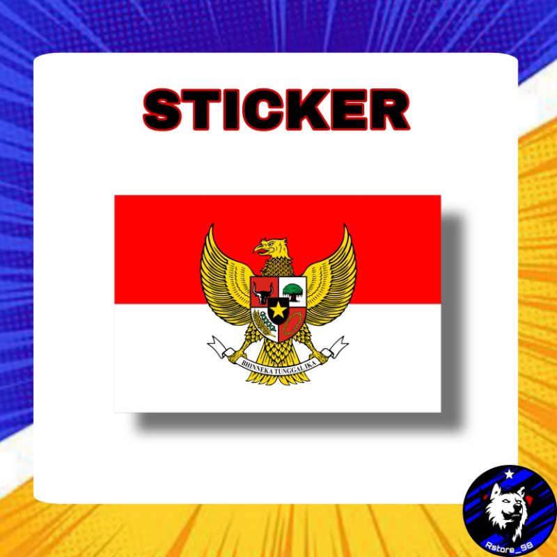 

(BEST QUALITY) STICKER STIKER BENDERA GARUDA INDONESIA