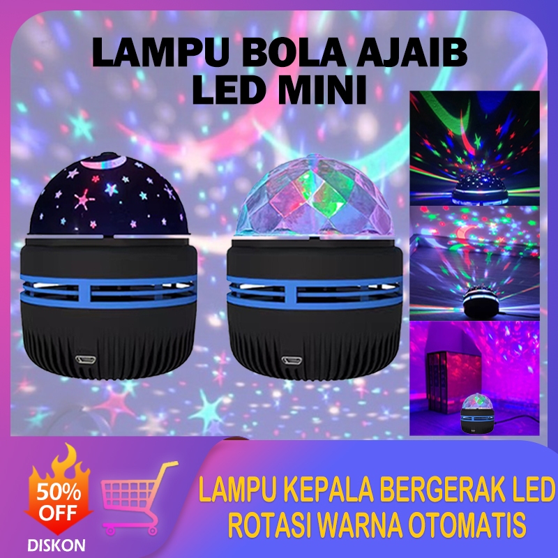 LAMPU DEKORASI TIDUR LED PROYEKTOR - STAR BULAN BINTANG LED MINI STARLIGHT/ LAMPU DISCO /LAMPU