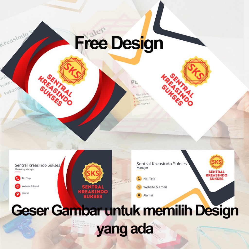 

Kartu nama 2 Sisi Free Box