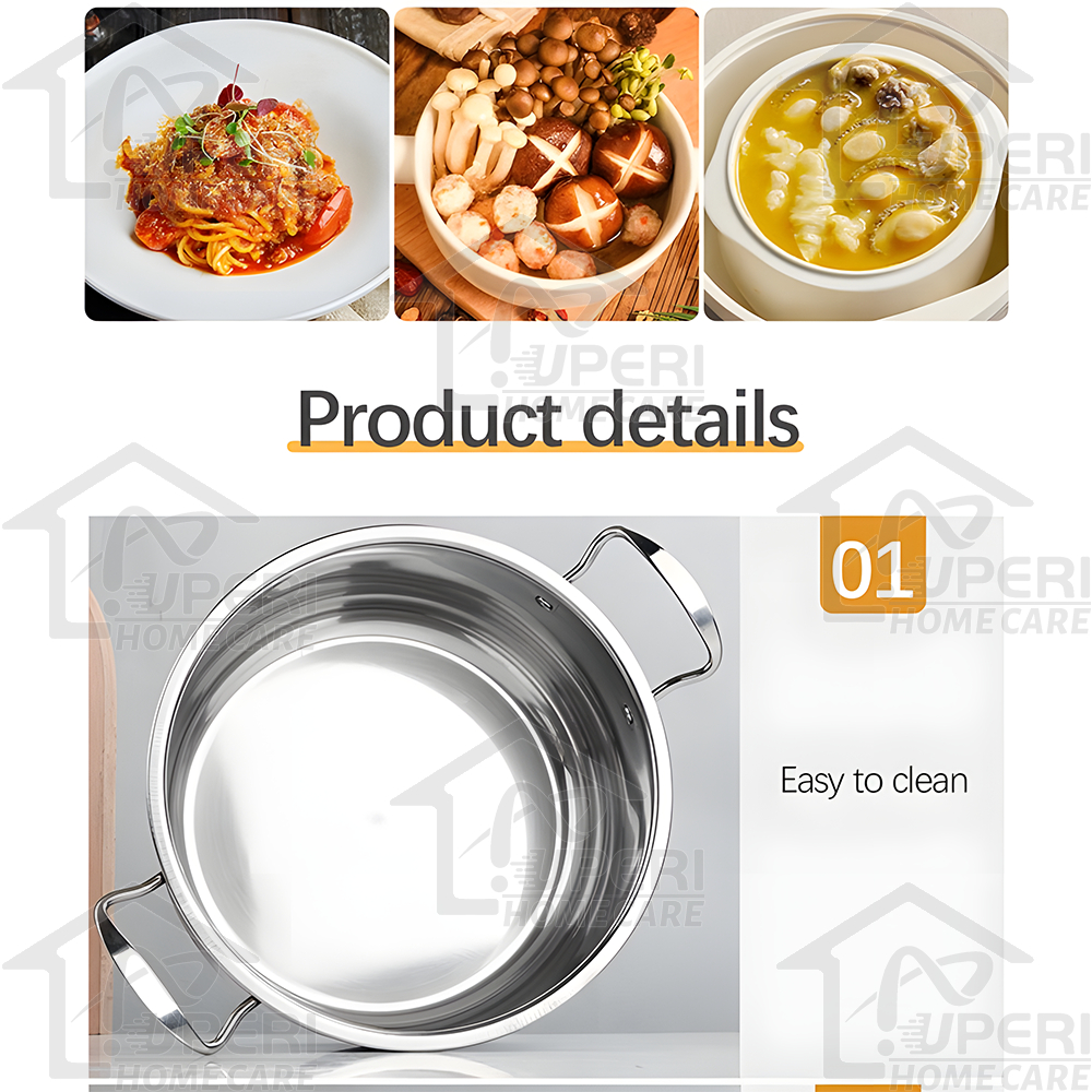 UPERIPanci warna cookware stainless steel untuk sup soup dengan tutup stainless/Cookware Set