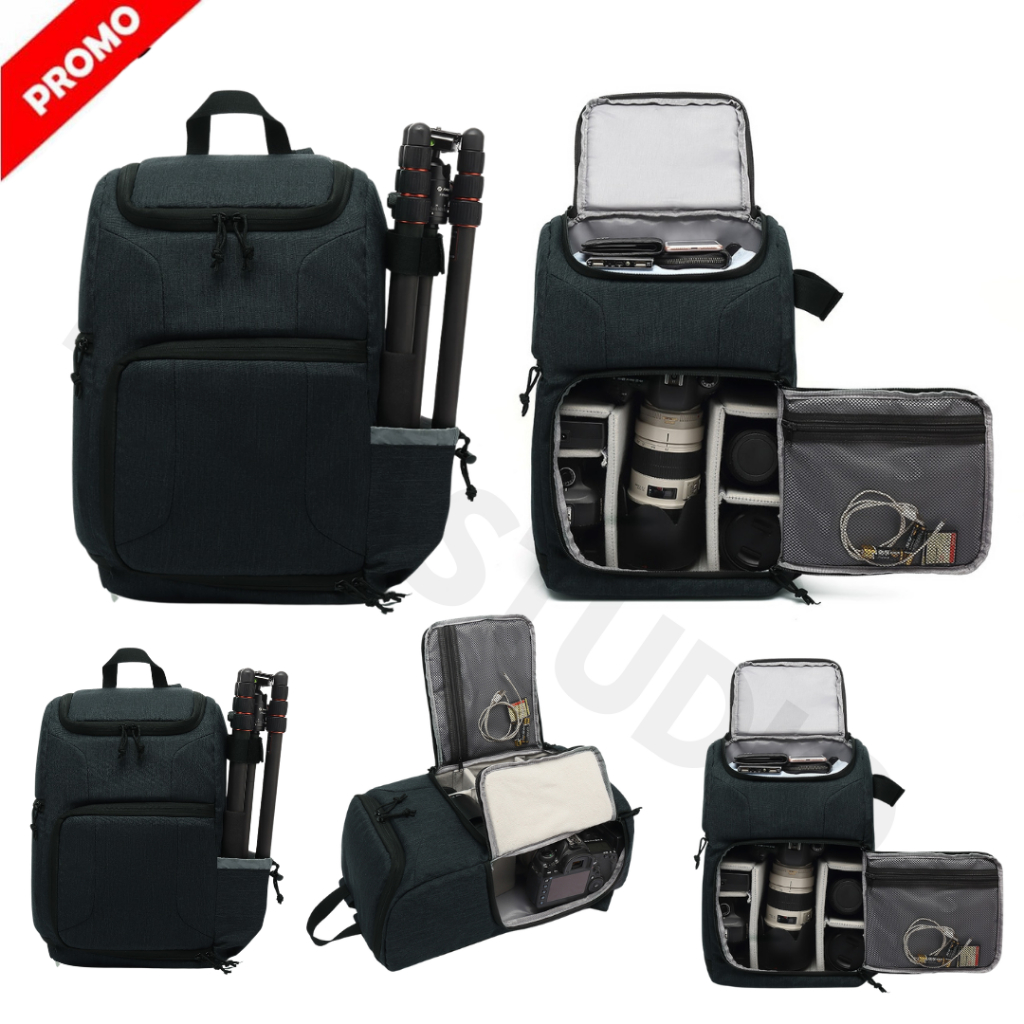 Tas Ransel Camera DSLR Resleting Waterproof Backpack