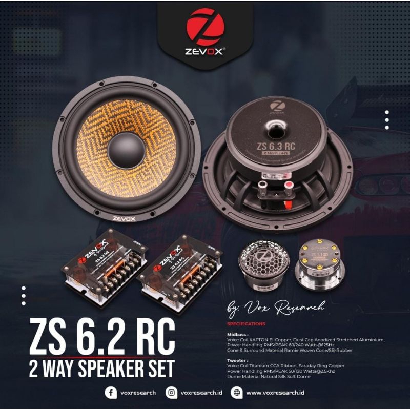 ZEVOX ZS 6.2 RC Speaker Split 2way