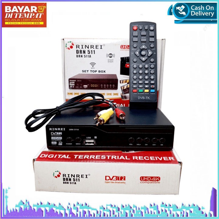 stb RINREI / set top box RINREI body besi / metal PROMO STB MURAH