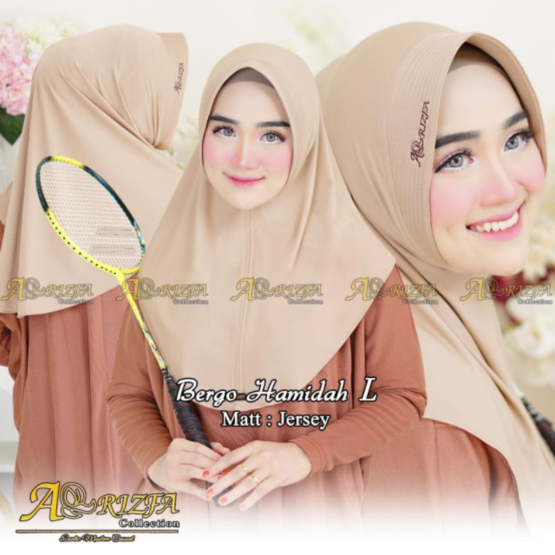 (SPORTY ARRIZFA)_Hijab Sports Jilbab instan Jersey SPORTY (L) ARRIZFA