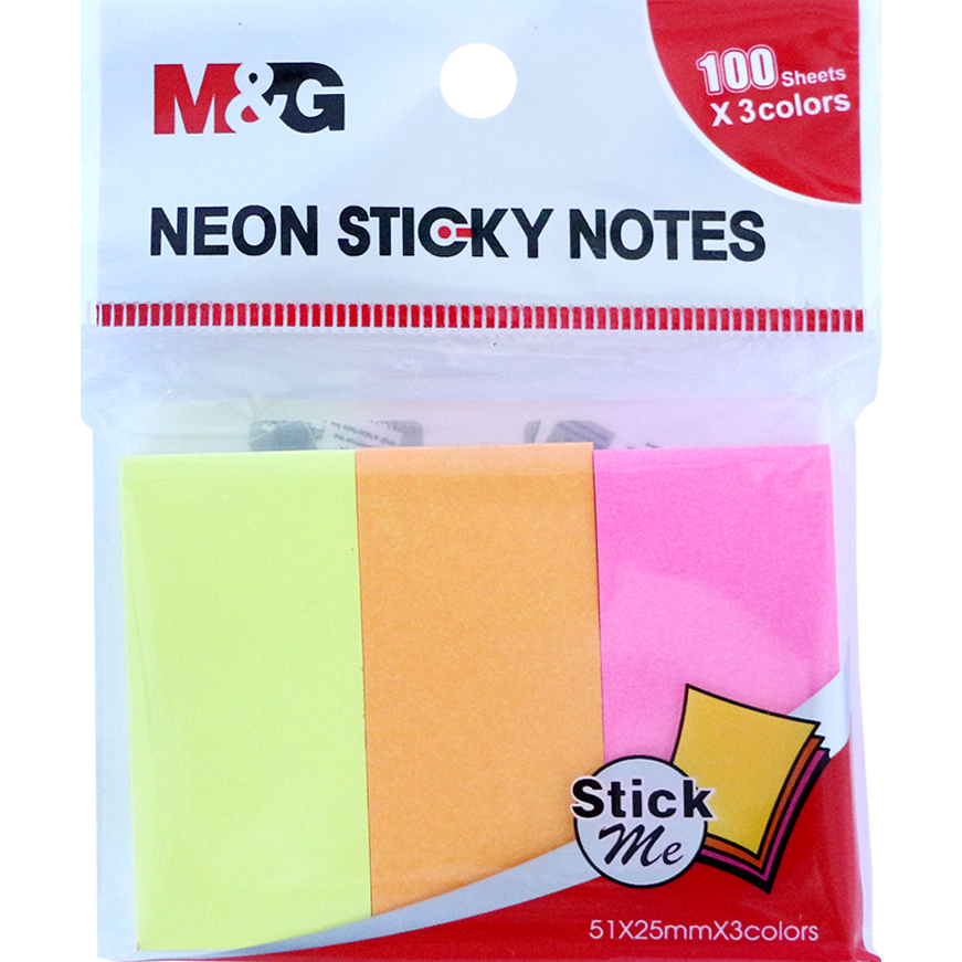 

Kertas Memo M&G Neon Color Sticky Notes YS-186 (12pcs)