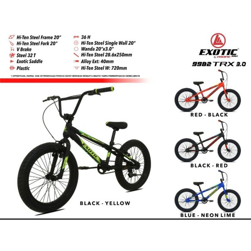 Sepeda anak BMX 20 Exotic 9982 TRX 3.0 BAN BESAR JUMBO GAGAH KOKOH KUAT