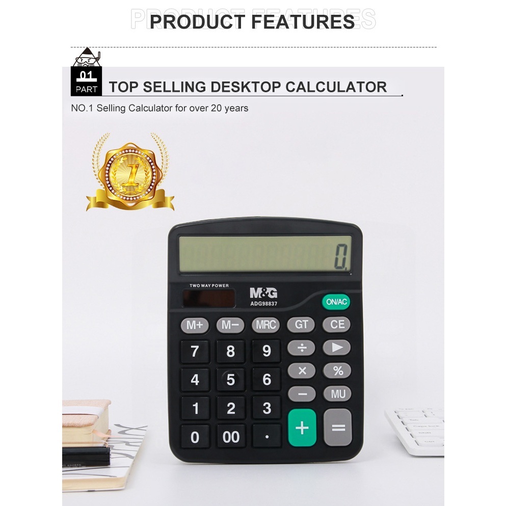 

Kalkulator M&G ADG98766 Desktop Calculator 12 Digits Original