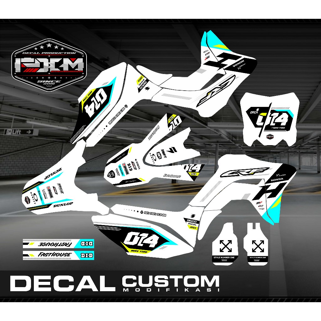 DECAL CRF 150 l Keren Putih tosca hitam stabilo STICKER FULLBODY
