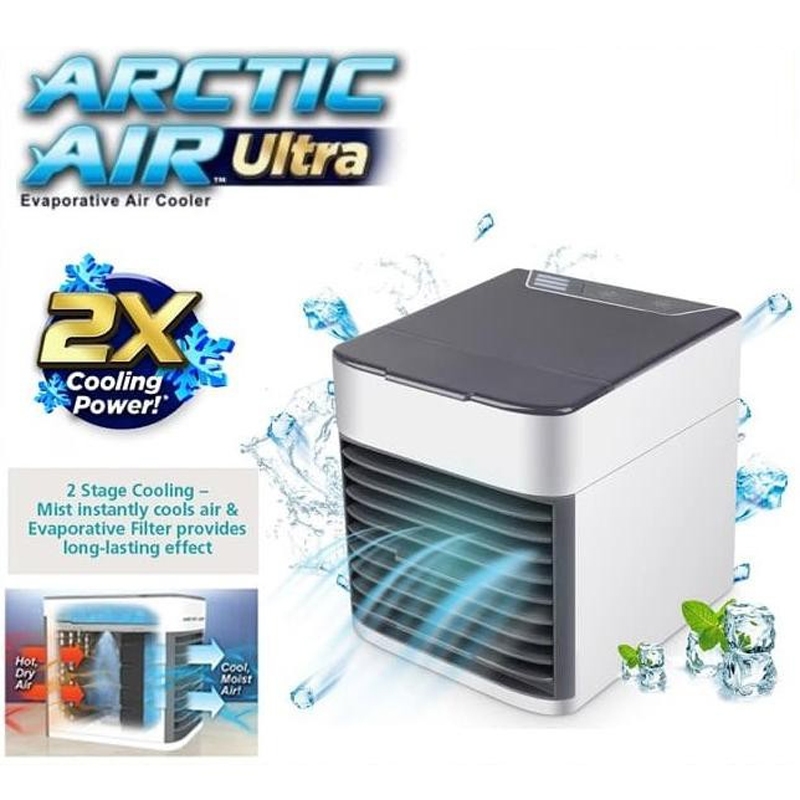 AC Mini Portable USB Arctic Air Cooler Ultra 2x Cooling Mini Fan Ac Artic Pendingin Penyejuk Udara Ruangan SL-0030