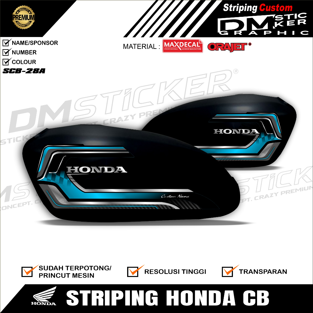 STRIPING CB GLATIK STICKER CB GLATIK MURAH KODE - SCB 28