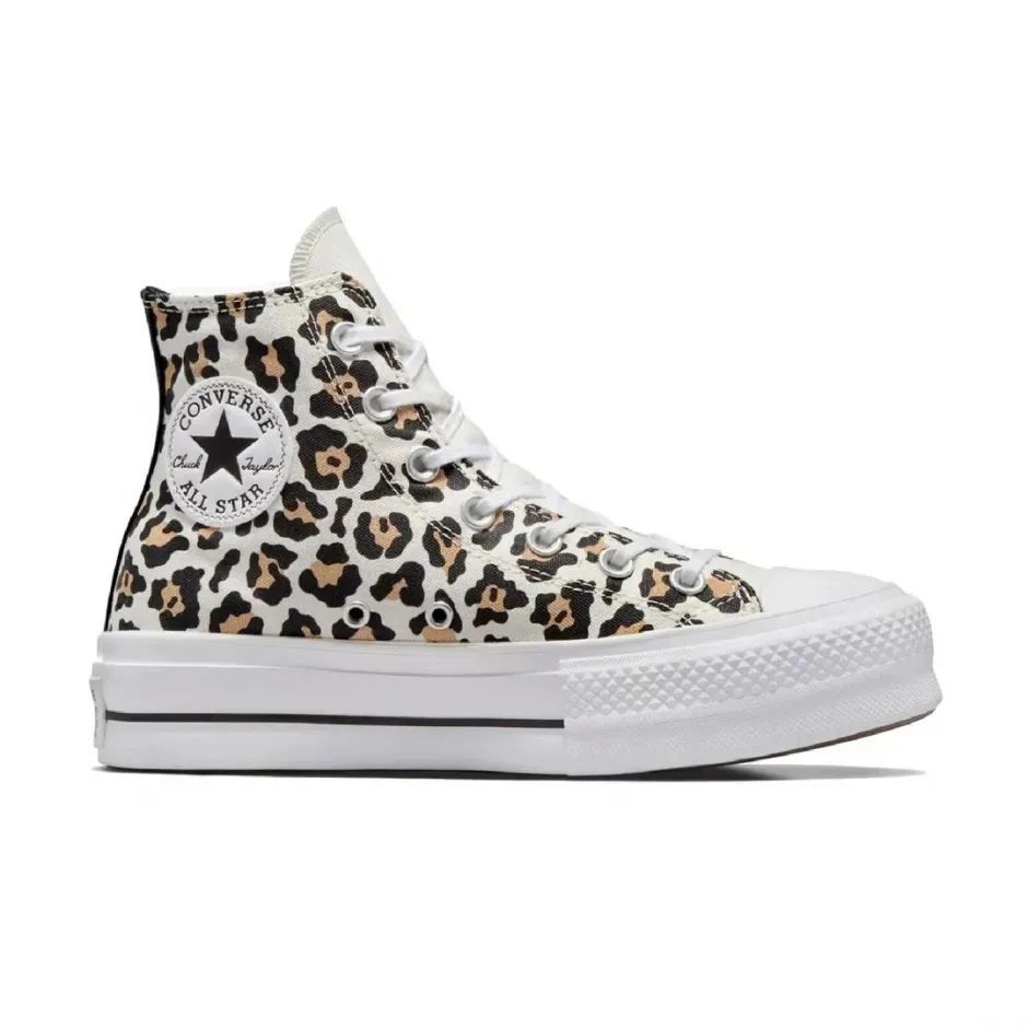 Sepatu sneakers wanita original Converse CT AS High Lift Platform Leopard