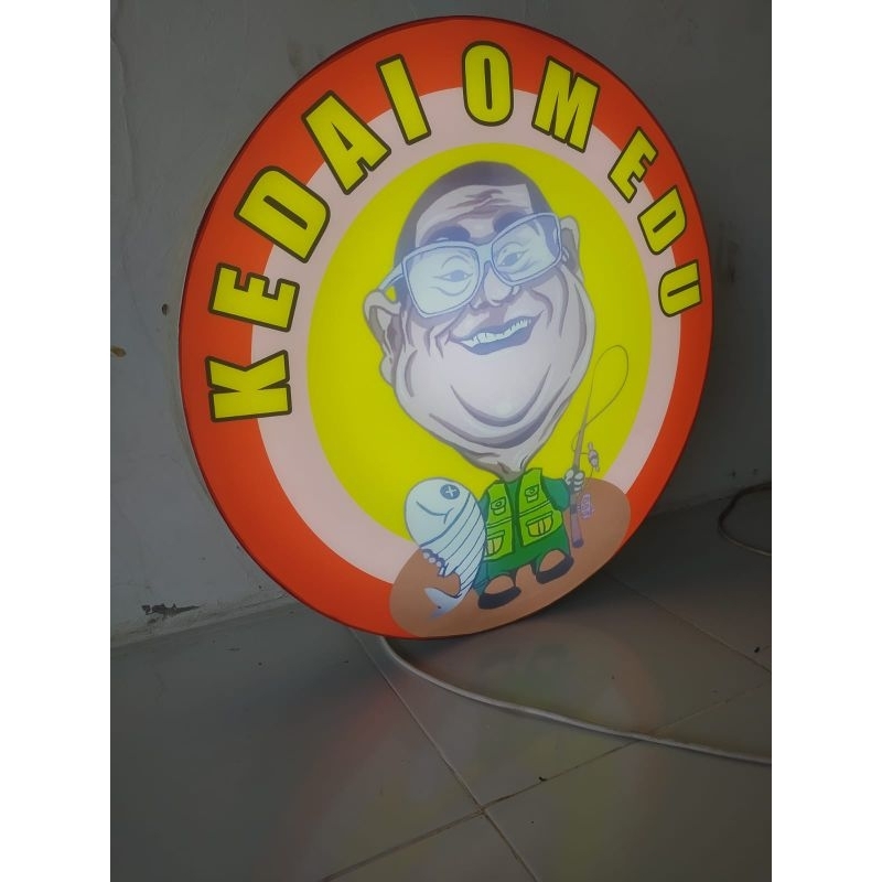 NEONBOX | NEONBOX MURAH | NEON BOX BULAT 1 SISI DIAMETER 30-60 cm