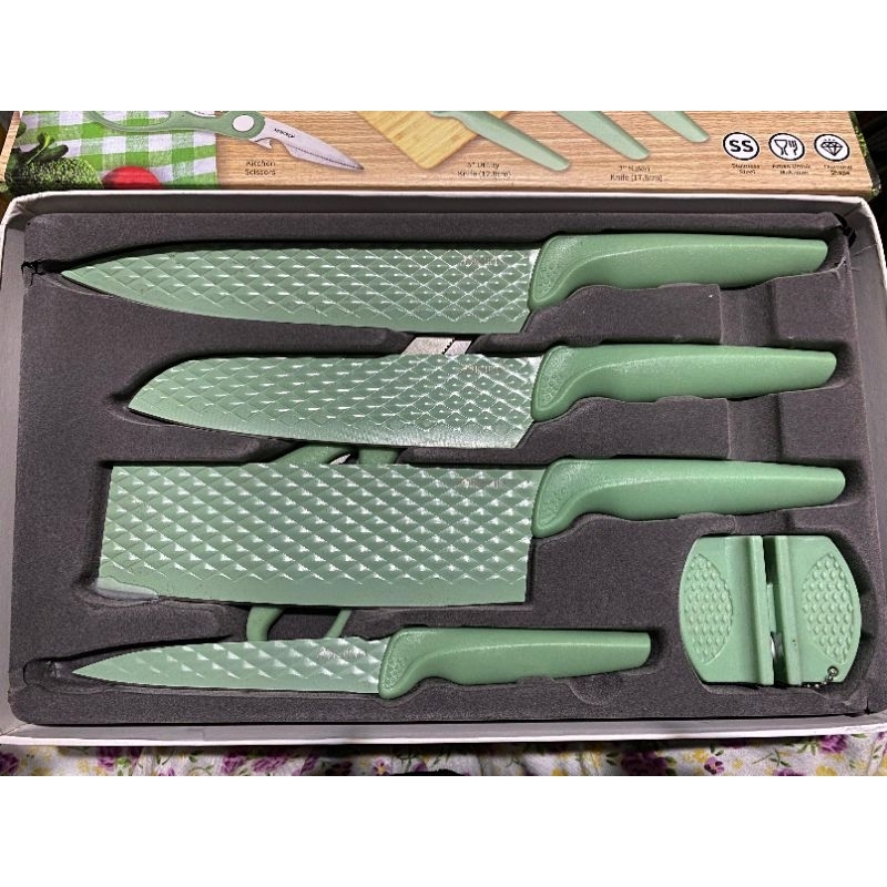 knife set / pisau dapur stainless set isi 6 KIRIN
