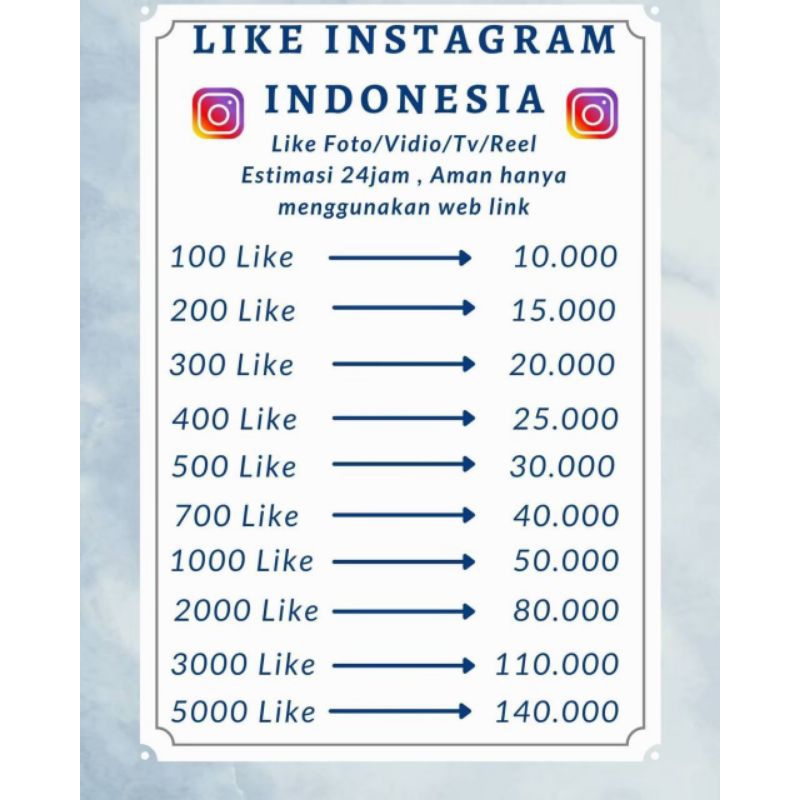 FOLLOWERS DAN LIKE INSTRAGRAM NON DROP
