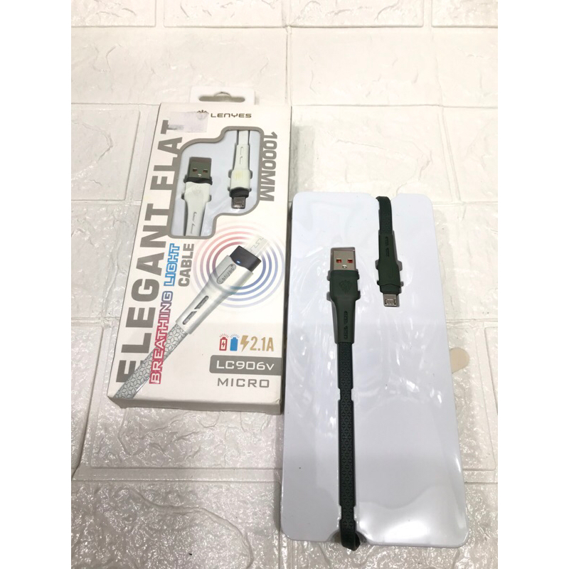 Kabel Data Kabel charger LENYES LC906v 2.1A USB to Micro