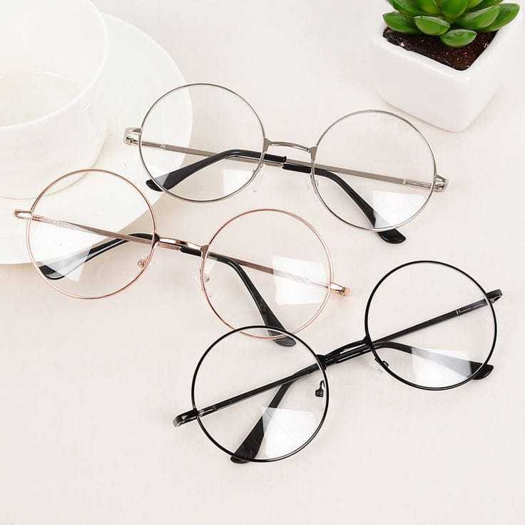 Kacamata Frame Bulat Fashion