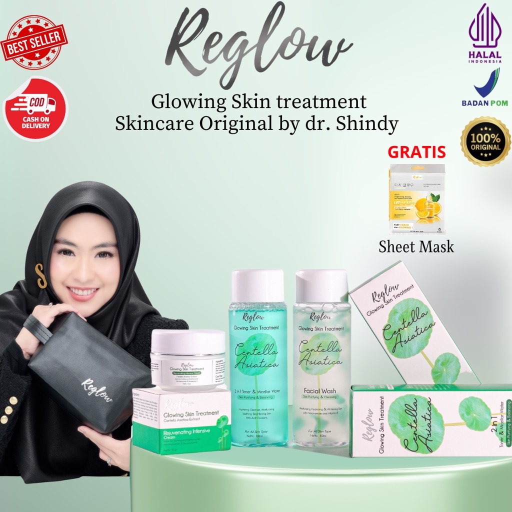 Reglow Glowing Skin Treatment Skincare Dr.Shindy | Reglow Skincare Dr.Shindy Reglow 1 paket kecantik