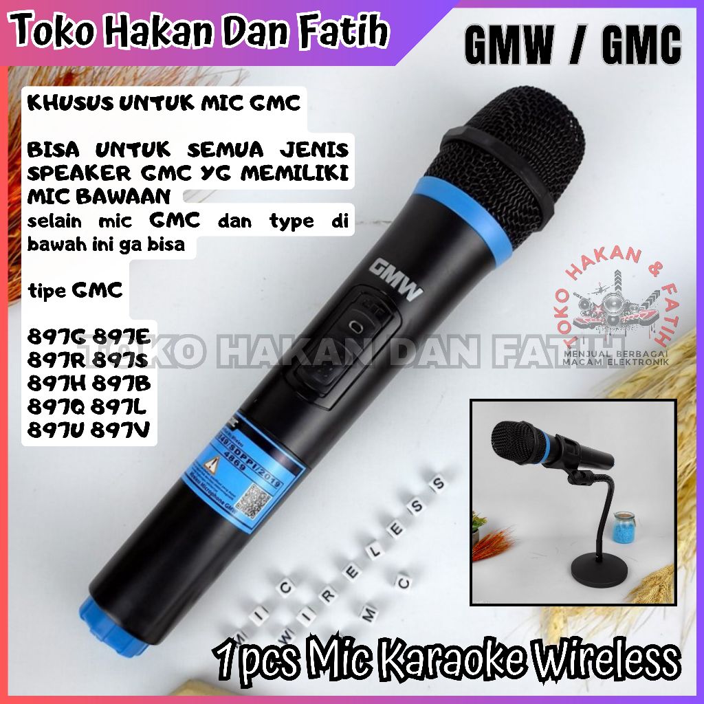 Mic Wireless GMW Cocok untuk speaker Aktif GMC ( isi 1 pcs ) Mic Wireless GMC KHUSUS UNTUK SPEAKER G