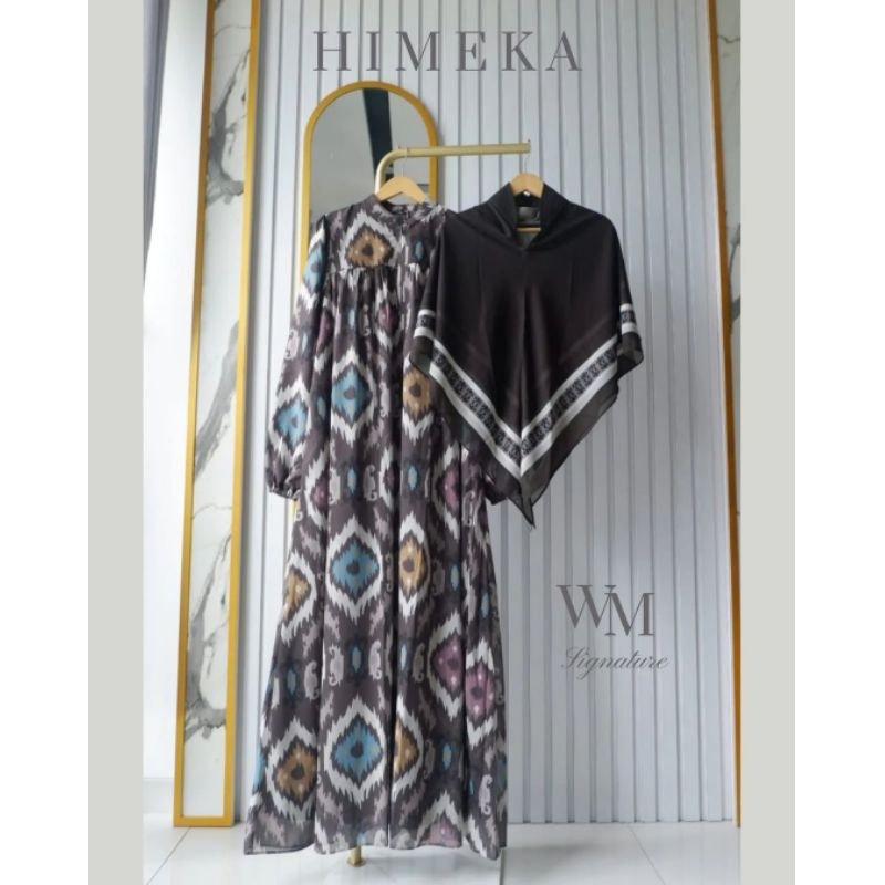 ABAYA SET HIJAB SEGI EMPAT HIMEKA BY WM_SIGNATURE