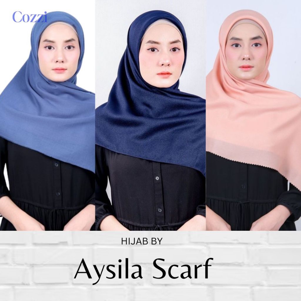 Jilbab Hijab Kerudung Aysila Scarf Segi Empat Sinar Glamour Oscar Gliter - TERBARU (Authentic)