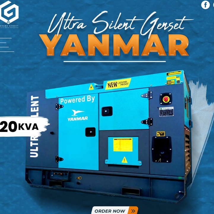 Genset Silent | 20 KVA | Genset Diesel Yanmar Ultra Silent