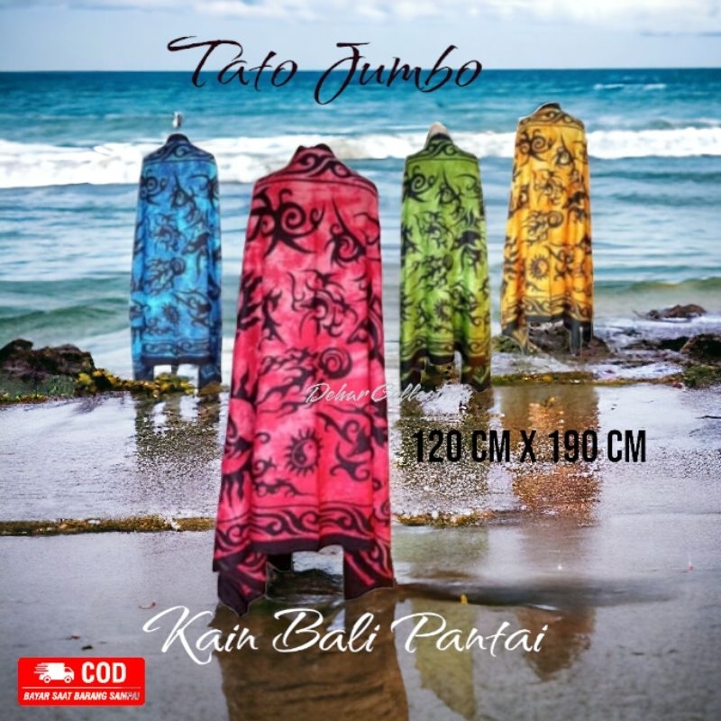 Kain Bali Jumbo Motif Tato - Kain Bali - Kain murah - Selimut - Handuk