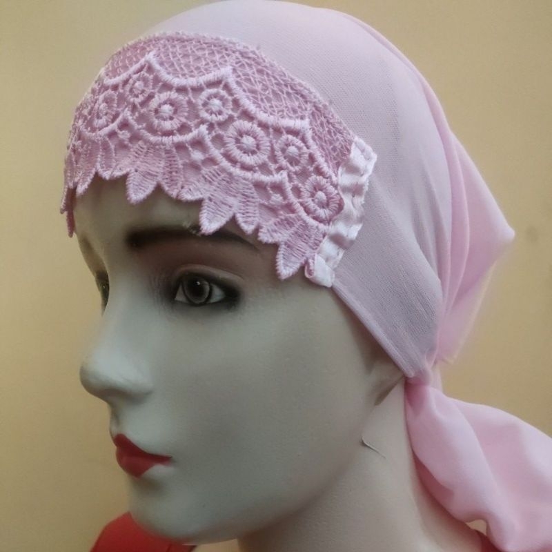 Ciput Renda Daleman Jilbab Hijab Daleman Renda Bahan Haiget