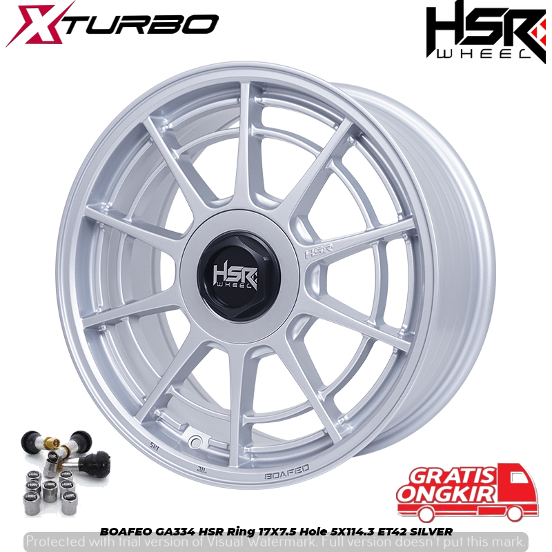 PELK HSR BOAFEO RING 17X7.5 LUBANG 5X114 UNTUK BRV CRV HRV APV WARNA PUTIH TERMURAH