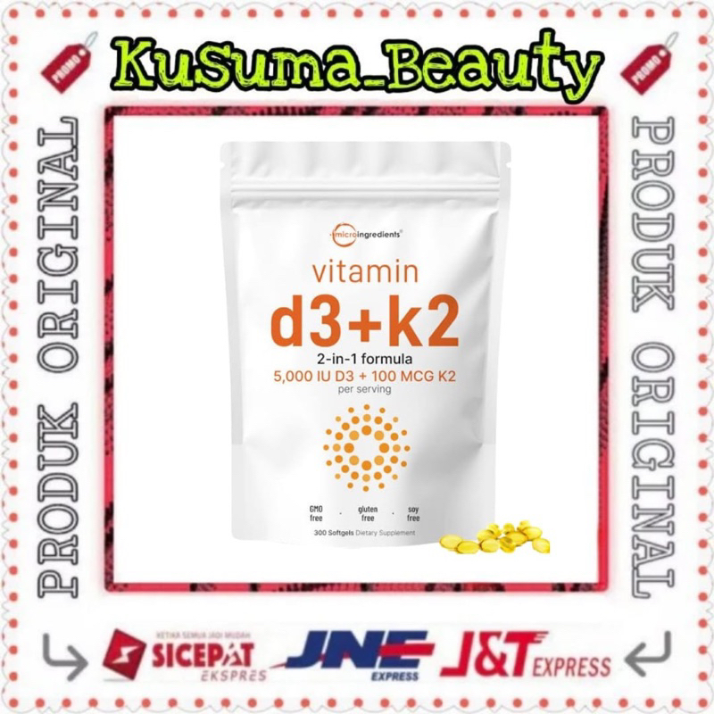 Micro Ingredients Vitamin K2 D3 5000 iu 300 softgels